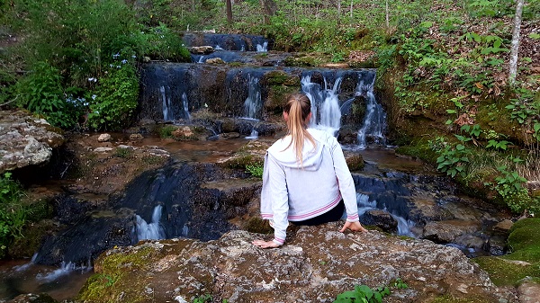 Hiking off-trail at Rock Island State Park, TN