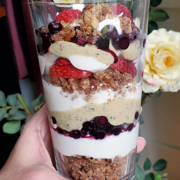 Keto Yogurt Parfait LCHF Breakfast