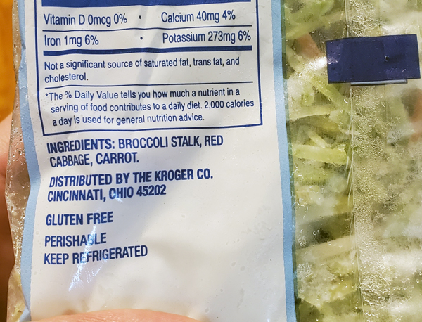 Keto Slaw Ingredients Low Carb Broccoli Slaw