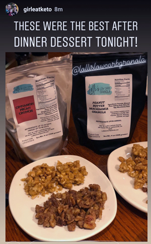 Lolli's Low Carb Granola Keto Taste Testing