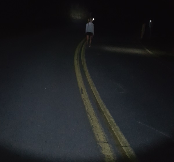 Night Walking with Head Lamps - Getting our exercise in!