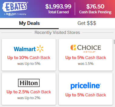 My Ebates Earnings