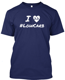 low carb tee navy