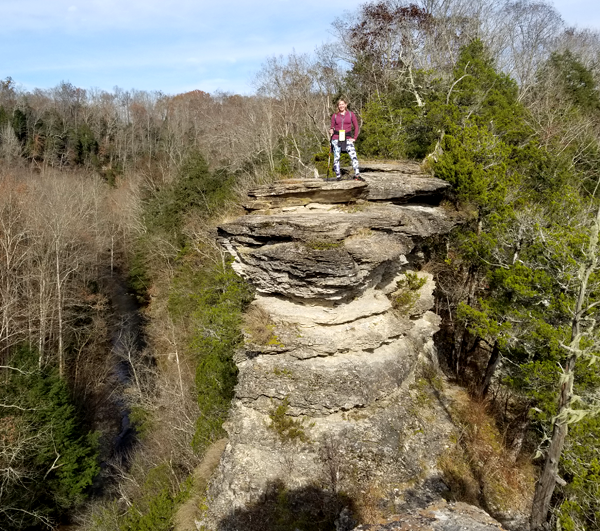 Standing at the top of the Window Cliffs